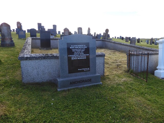 Mary Ann Nicolson Morrison Gravestone