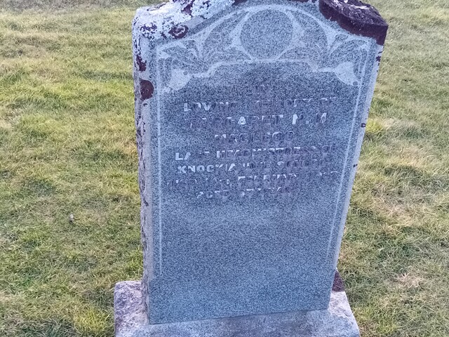 Gravestone of Margaret Mary Morrison Macleod