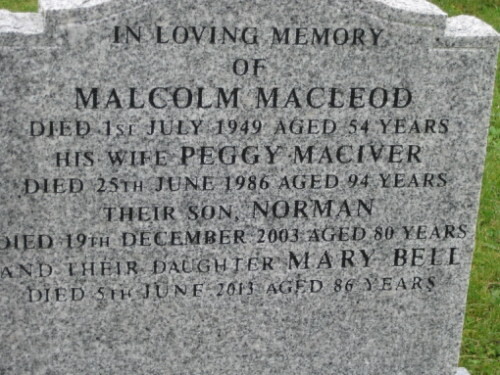 Macleod Family Gravestone